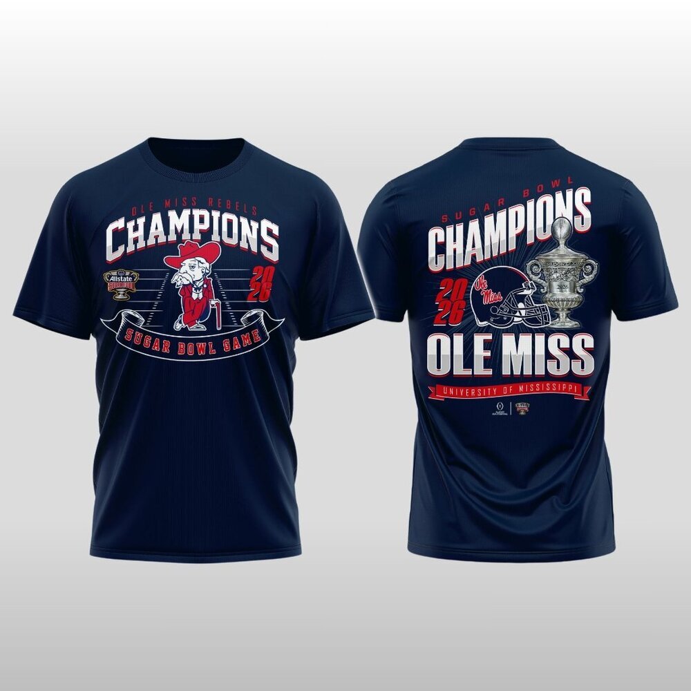 Ole Miss Rebels Sugar Bowl Champions 2026 T Shirt 91